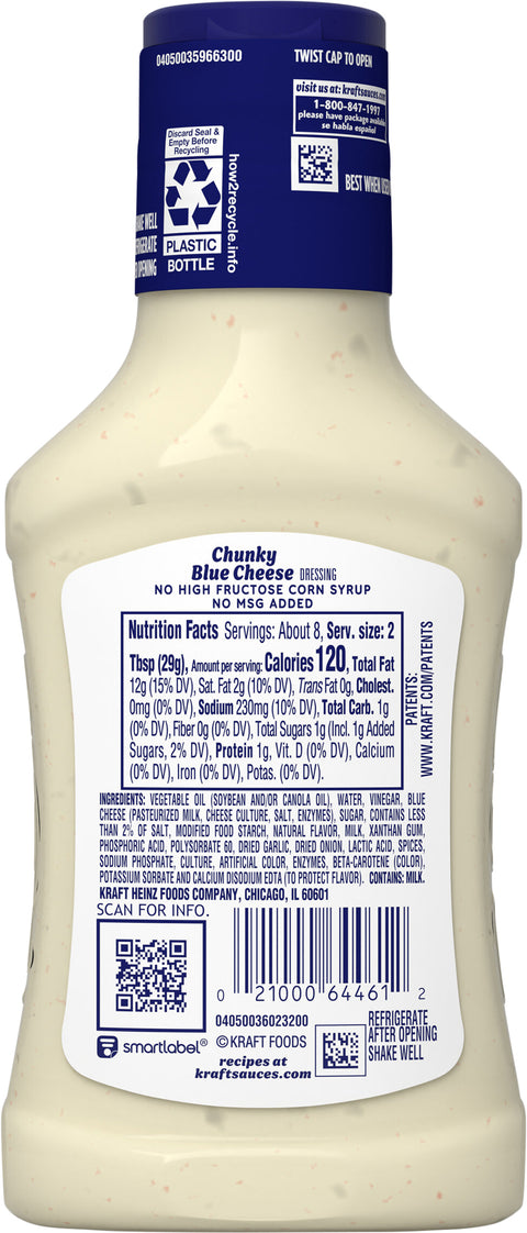 Kraft Chunky Blue Cheese Dressing 8 FZ