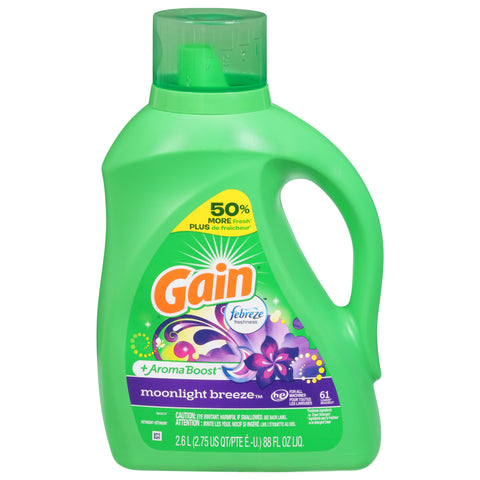 Gain +Aroma Boost Moonlight Breeze Detergent 88 fl oz