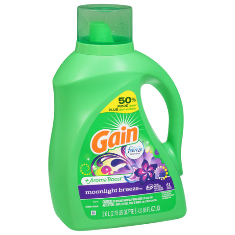 Gain +Aroma Boost Moonlight Breeze Detergent 88 fl oz