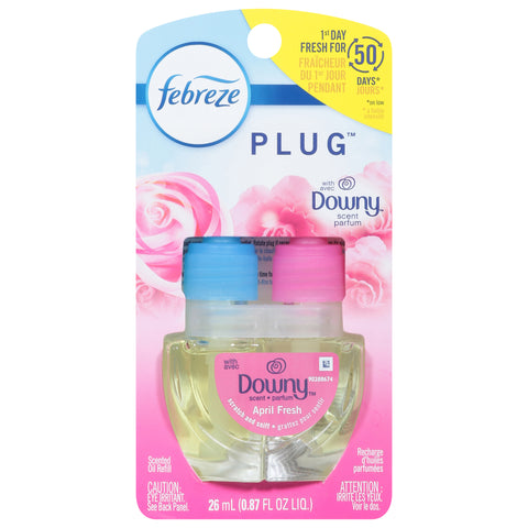 Febreze Plug Downy April Fresh Scented Oil Refill 0.87 fl oz - 8 Pack
