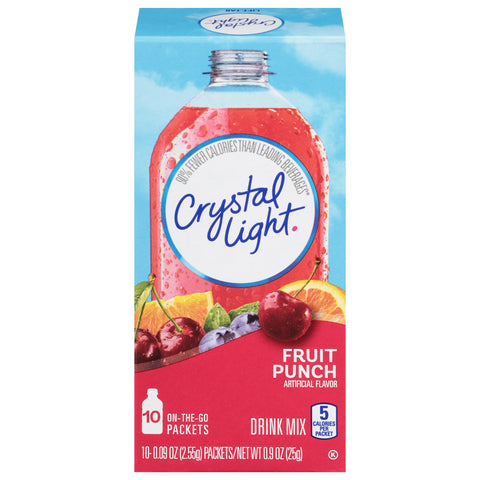 Crystal Light Drink Mix On The Go Fruit Punch Sticks 0.9 OZ