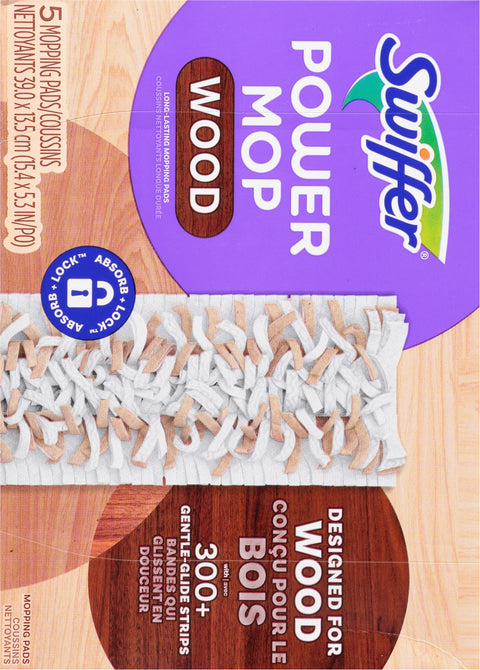 Swiffer Powermop Wood Mopping Pads 5 ea