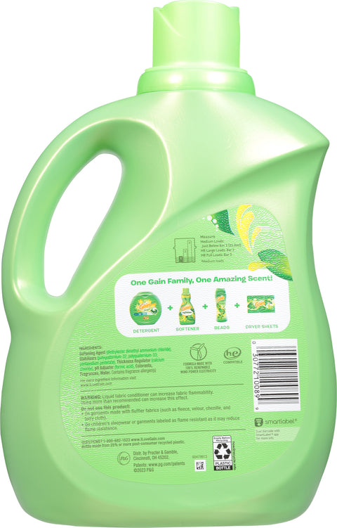 Gain Laundry Liquid Fabric Softener, Original Scent, Fabric Conditioner, 100 fl oz, 136 Loads