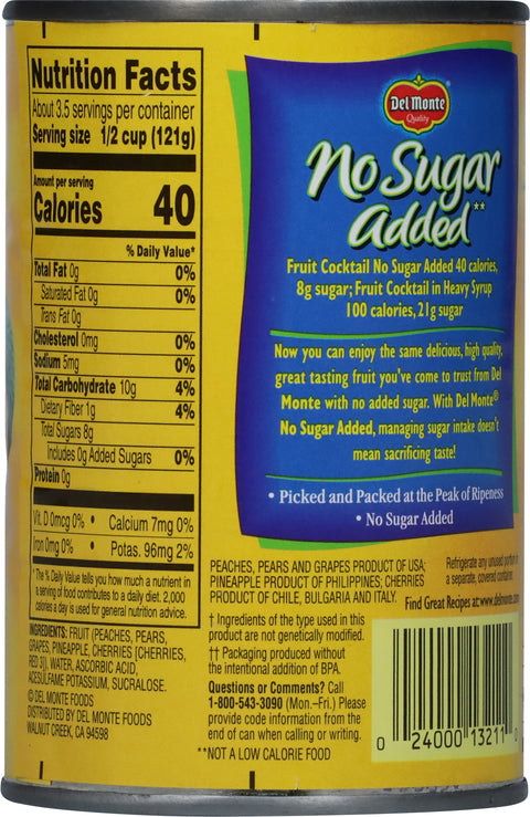 Del Monte Fruit Cocktail No Sugar Added 14.5 OZ