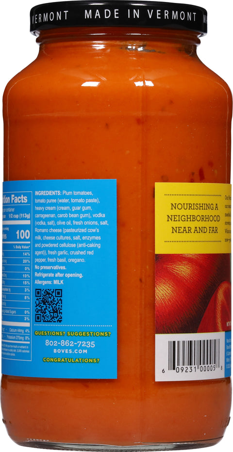 Bove's Vodka Pasta Sauce 24 OZ
