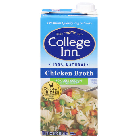 College Inn Broth 40% Less Sodium Chicken 32 OZ