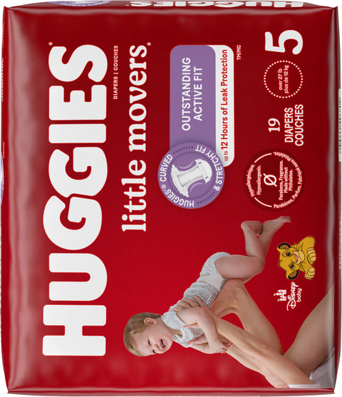 Huggies Little Movers Size 5 Diapers 19 CT