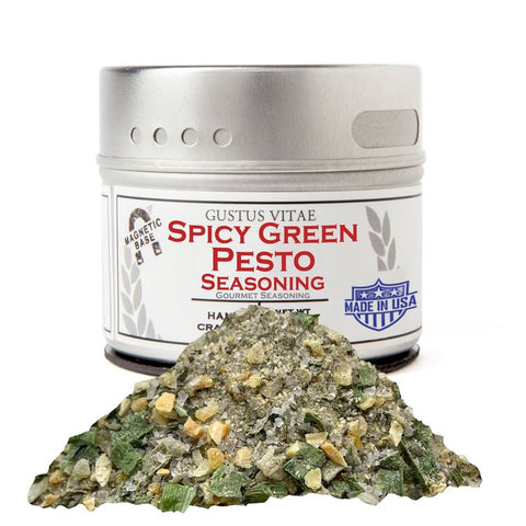 Gustus Vitae Spicy Green Pesto Seasoning - 1.8 OZ 8 Pack