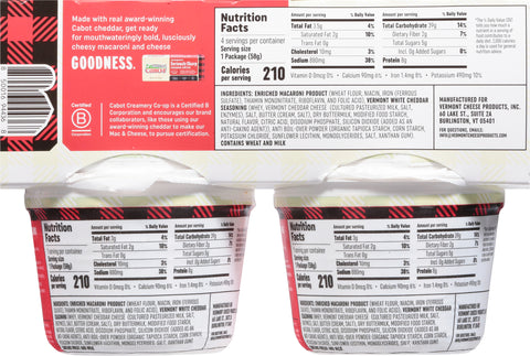 Cabot Seriously Sharp Macaroni And Cheese 8.2 OZ