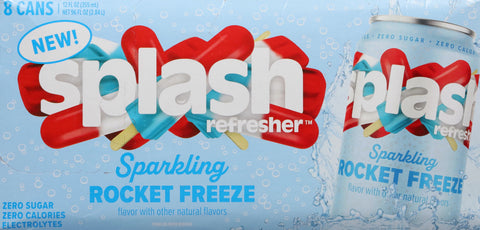 Splash Rocket Freeze Sparkling Water Beverage 8