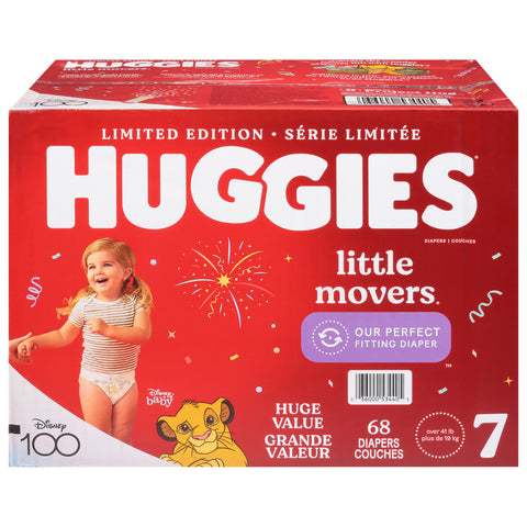 Huggies Little Movers Diapers Size 7 Disney Baby 68 ea