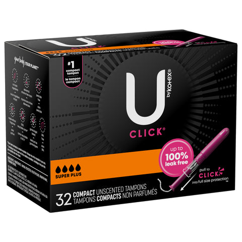 U By Kotex Super Plus Tampons 32 CT