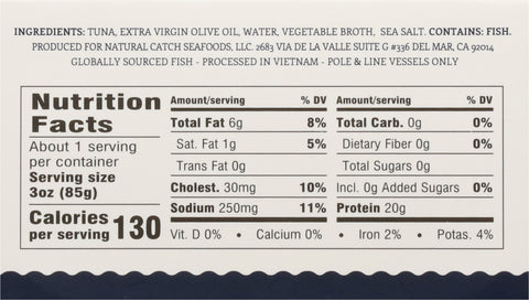 Natural Catch 100% Natural Yellowfin Tuna Filets 4.4 oz