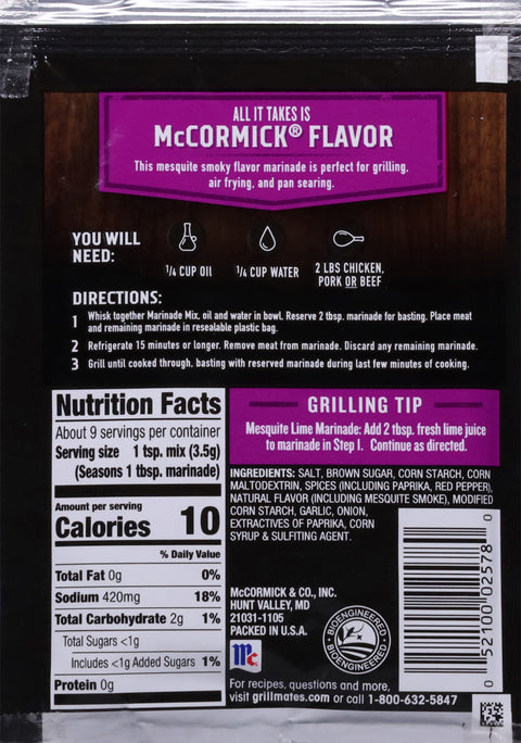 McCormick Grill Mates Seasoning Mesquite - 1.06 OZ 12 Pack