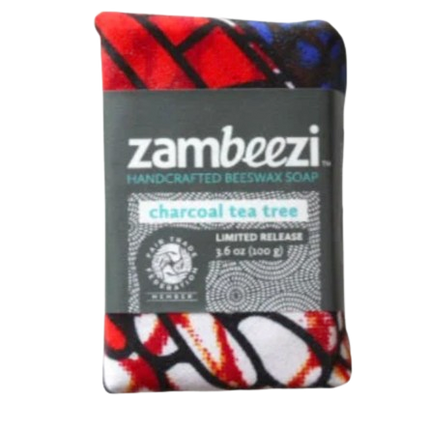 Zambeezi Charcoal Tea Tree Soap Bar - 3.6 OZ 6 Pack