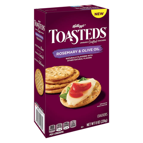 Kellogg's Toasteds Crackers Rosemary and Olive Oil 8 OZ