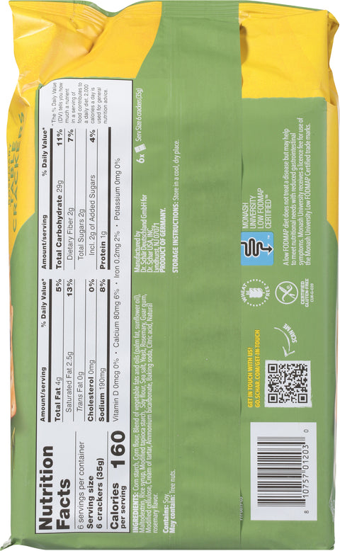 Schar Gluten-Free Rosemary Table Crackers 6