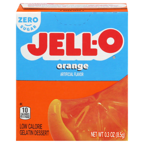 Jell-O Mix Gelatin Sugar Free Orange - 0.3 OZ 24 Pack