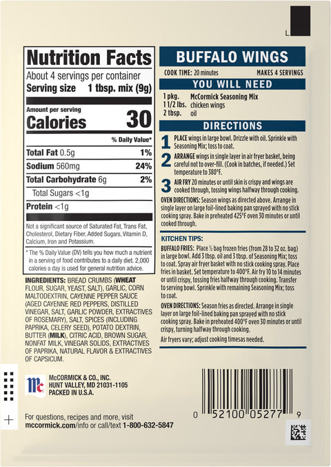 Mccormick Air Fryer Frank's Red Hot Buff - 1.25 OZ 12 Pack