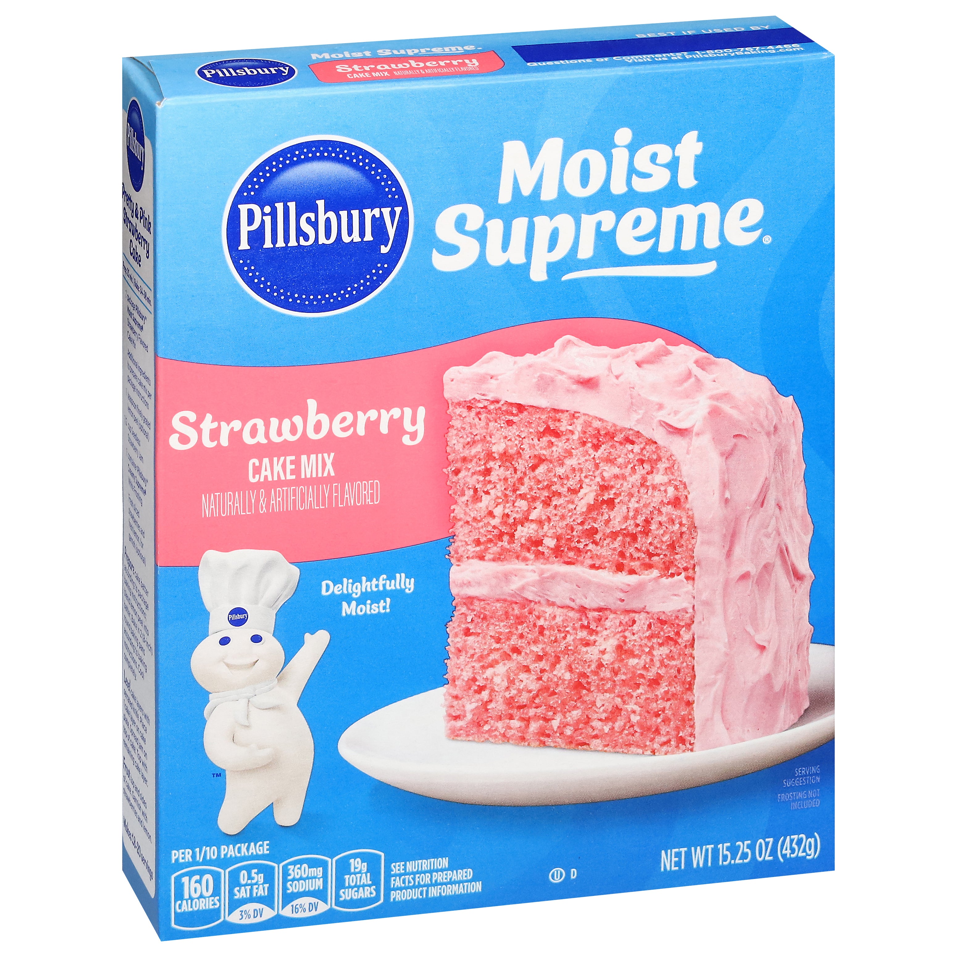 Pillsbury Moist Supreme Strawberry Cake Mix - 15.25 OZ 12 Pack