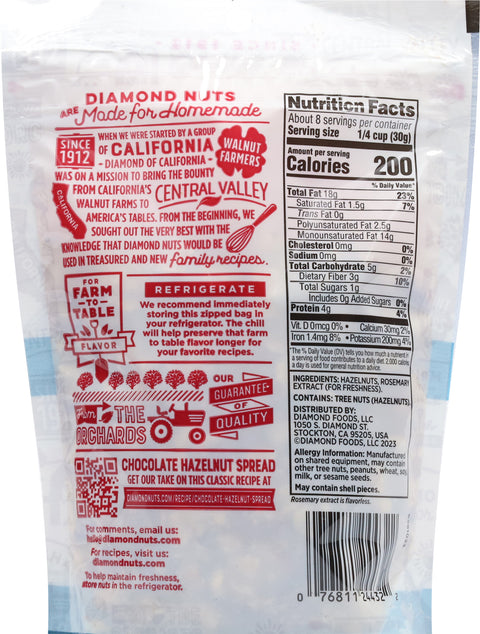 Diamond Chopped Hazelnuts 8 OZ