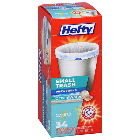 Hefty Drawstring Fabuloso Scent Small Trash Bags 34 CT