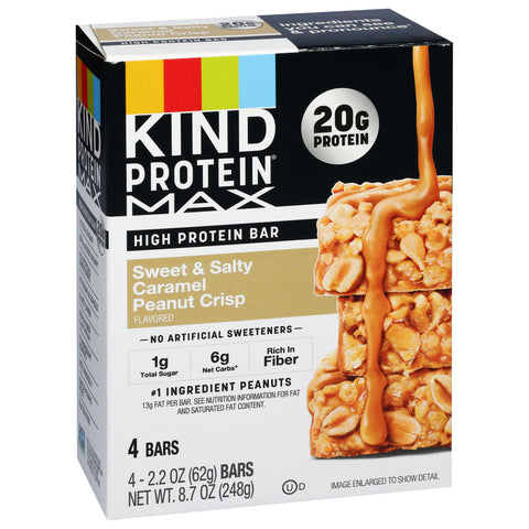 Kind Sweet & Salty Caramel Peanut Crisp Protein Bar 4