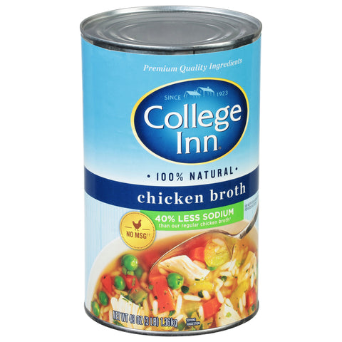 College Inn Broth 40% Less Sodium Chicken 48 OZ