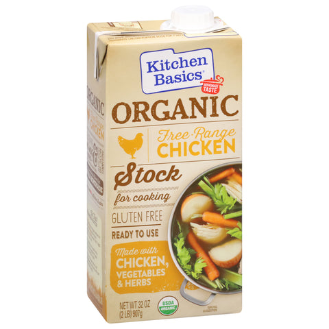 Kitchen Basics Organic Free Range Chicken Stock 32 OZ
