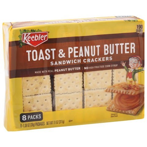 Keebler Sandwich Cracker Toast & Peanut Butter 11 OZ