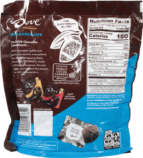 Dove Silky Smooth Promises Milk Chocolate Large Bag 14.08 oz