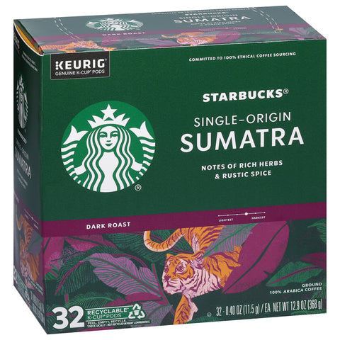 Starbucks Dark Roast Ground 100% Arabica Single-Origin Sumatra Coffee 32