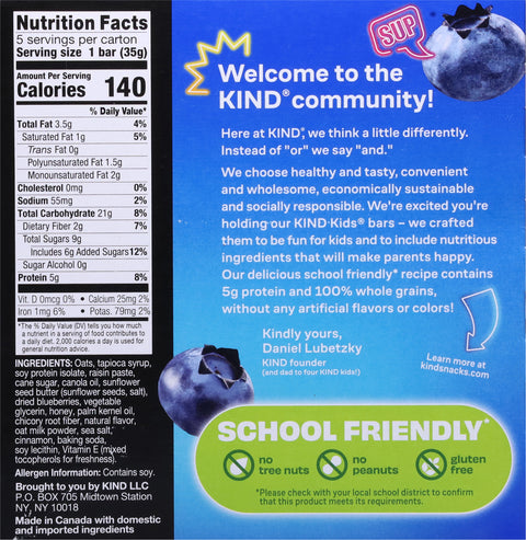 Kind Kids Blueberry Muffin Bars 5