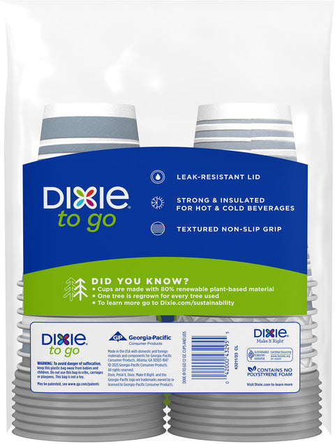 Dixie To Go Hot Cups With Lids 14 CT
