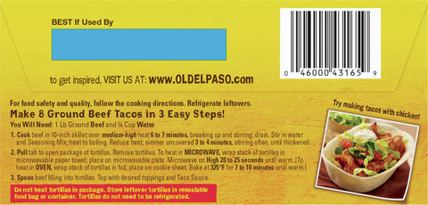 Old El Paso Taco Shells Stand & Stuff Soft Taco 10.9 OZ