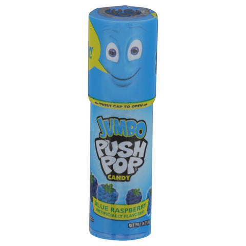 Push Pop Blue Raspberry Candy Jumbo 1.06 oz - 18 Pack
