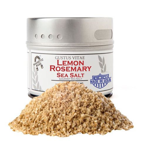 Gustus Vitae Lemon Rosemary Sea Salt - 2.3 OZ 8 Pack