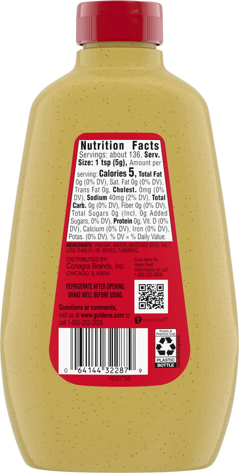 Gulden's Mustard Brown Squeeze 24 OZ
