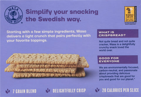 Wasa 7 Grain Crisp 'N Light Swedish Style Crispbread 4.9 OZ