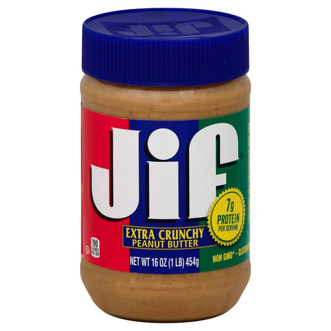 Jif Extra Crunchy Peanut Butter, 16-Ounce Jar