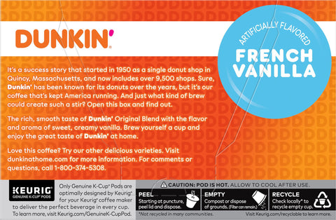 Dunkin' French Vanilla K-Cup 3.7 OZ