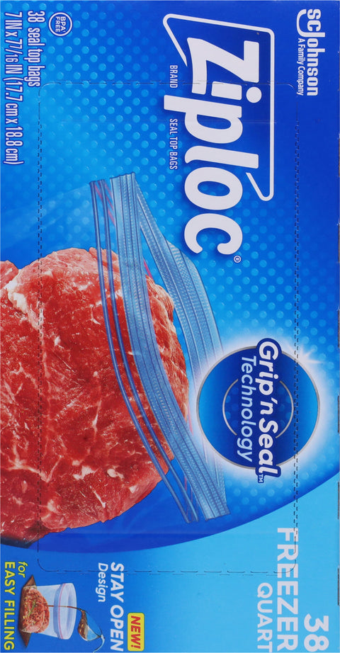 Ziploc Storage Bags Freezer Quart 38 CT