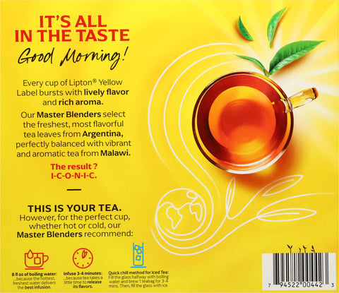 Lipton Yellow Label Black Tea 100 Tea Bags