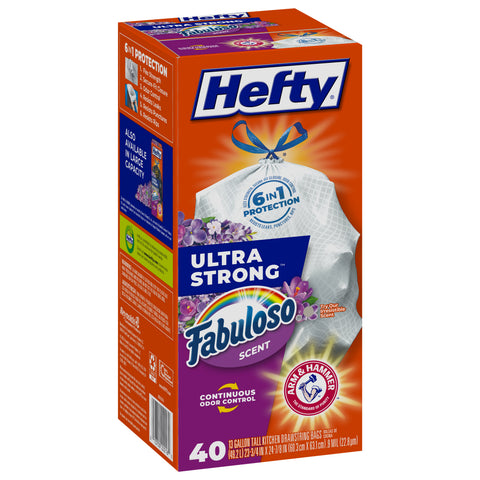 Hefty Fabuloso Scent Tall Kitchen Bags 40 CT