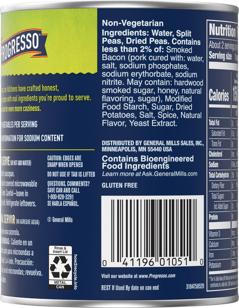 Progresso Vegetable Classics Soup Green Split Pea 19 OZ