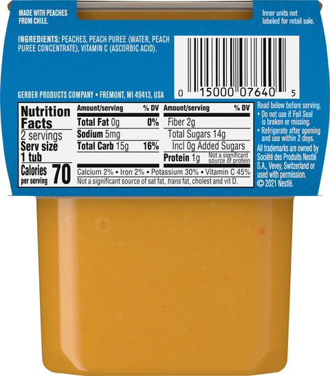 Gerber 2nd Foods Peaches 8 OZ