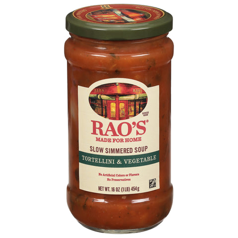 Rao's Tortellini & Vegetable Slow Simmered Soup 16 OZ