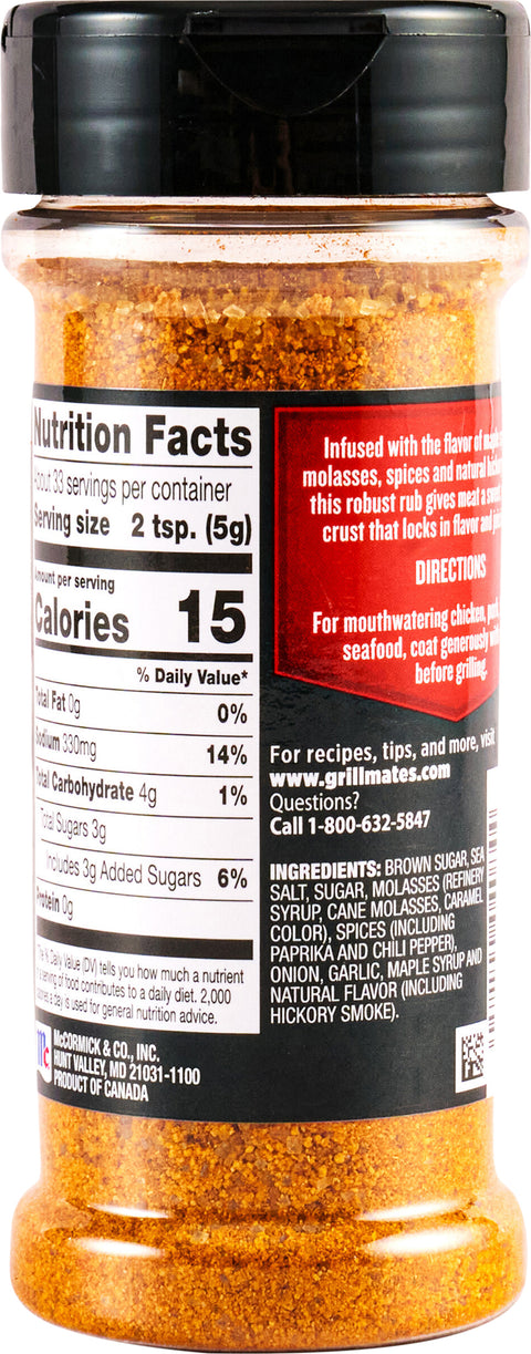 McCormick Grill Matess Maple BBQ Rub 5.75 OZ
