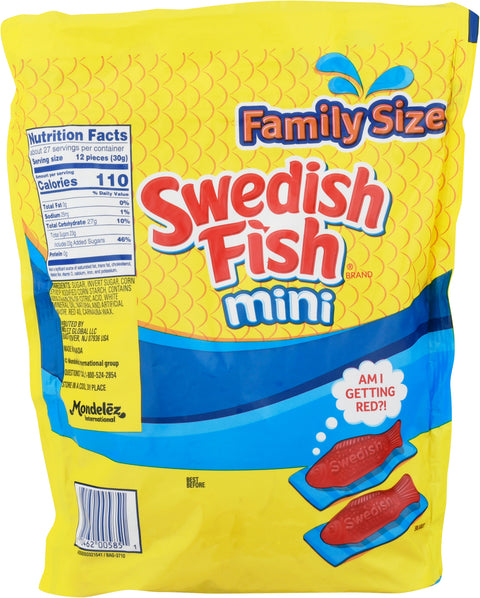 Swedish Fish Soft & Chewy Candy Mini Family Size 28.8 oz