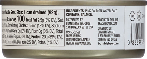 Bumble Bee Salmon Pink Wild Alaskan Skinless And Boneless 5 OZ